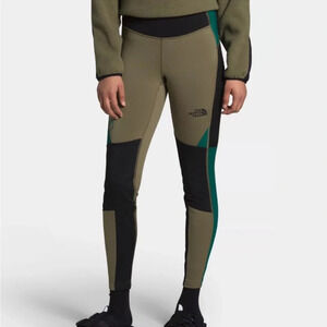 The North Face Steep‎ Tech Fleece Leggings Olive NWOT Size XL ski snow